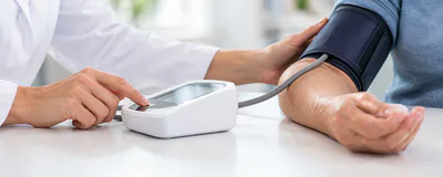 A blood pressure check at the counter