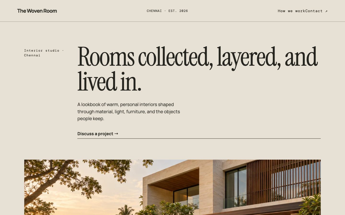 Architects, Interiors & Construction — Archive website preview