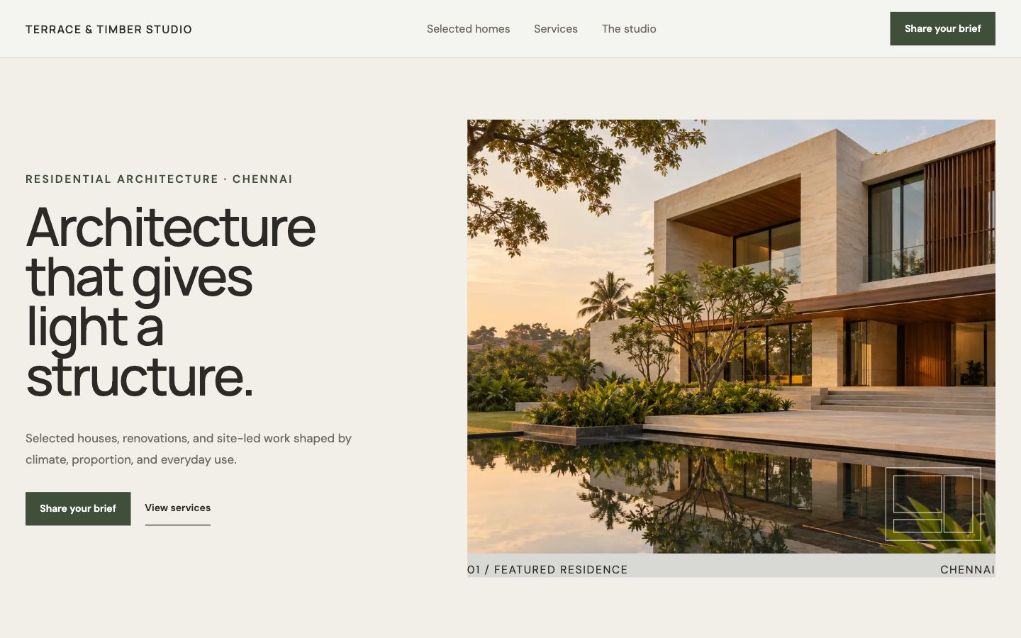 Architects, Interiors & Construction — Practice website preview