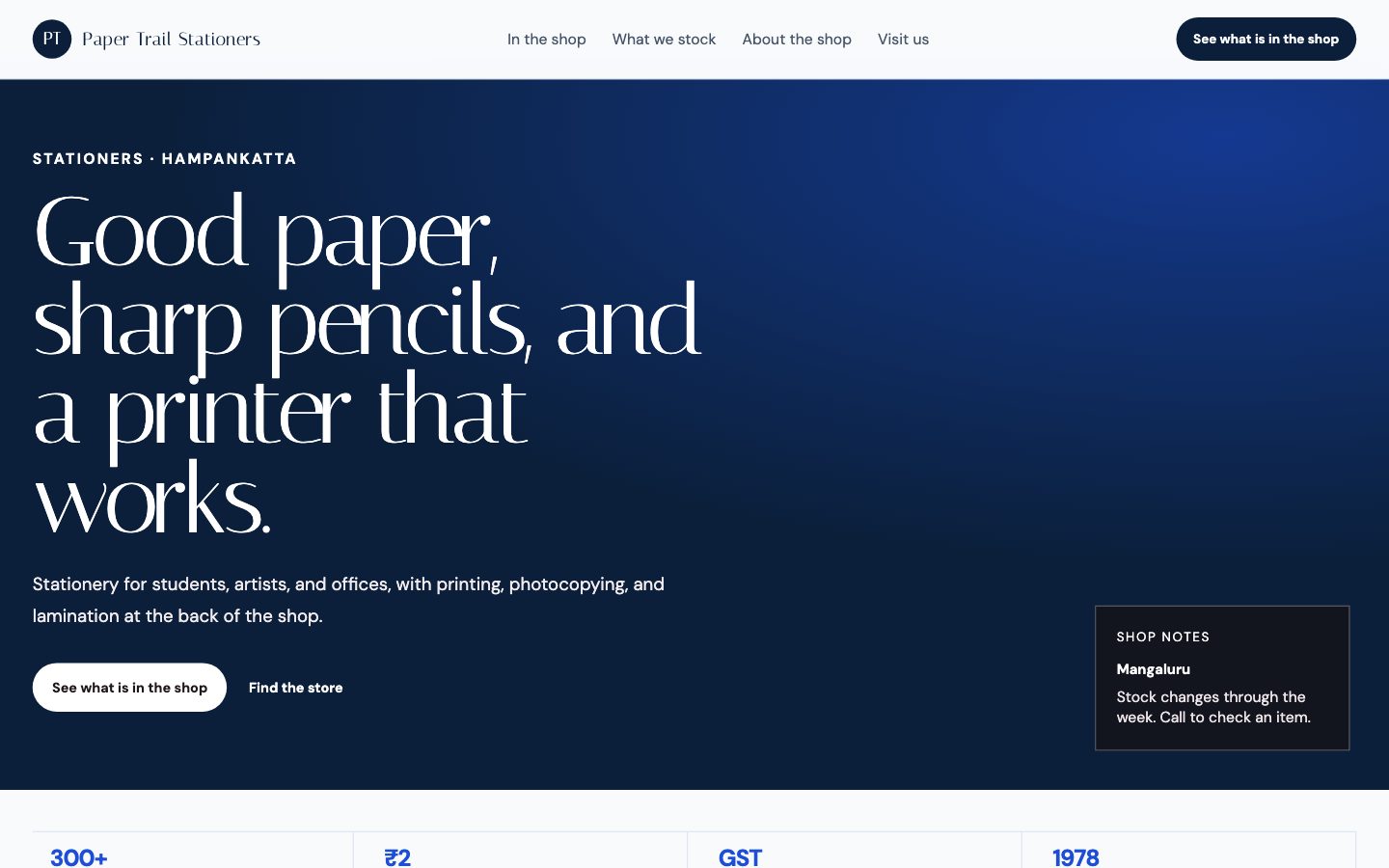Books & Stationery Stores — Desk Store website preview