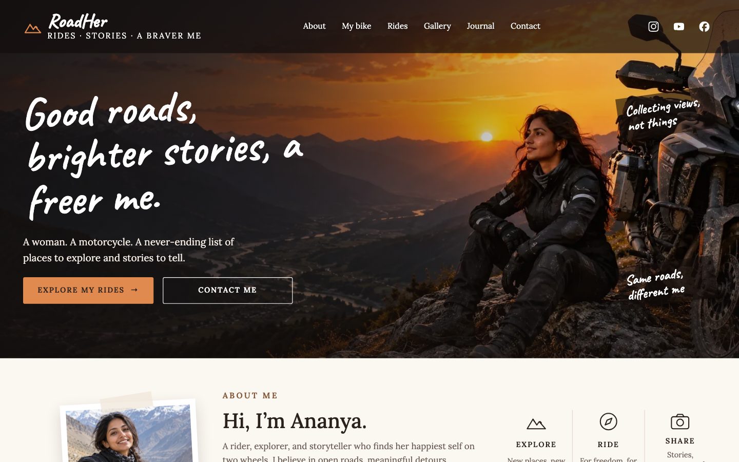 Content Creators — Road Journal website preview