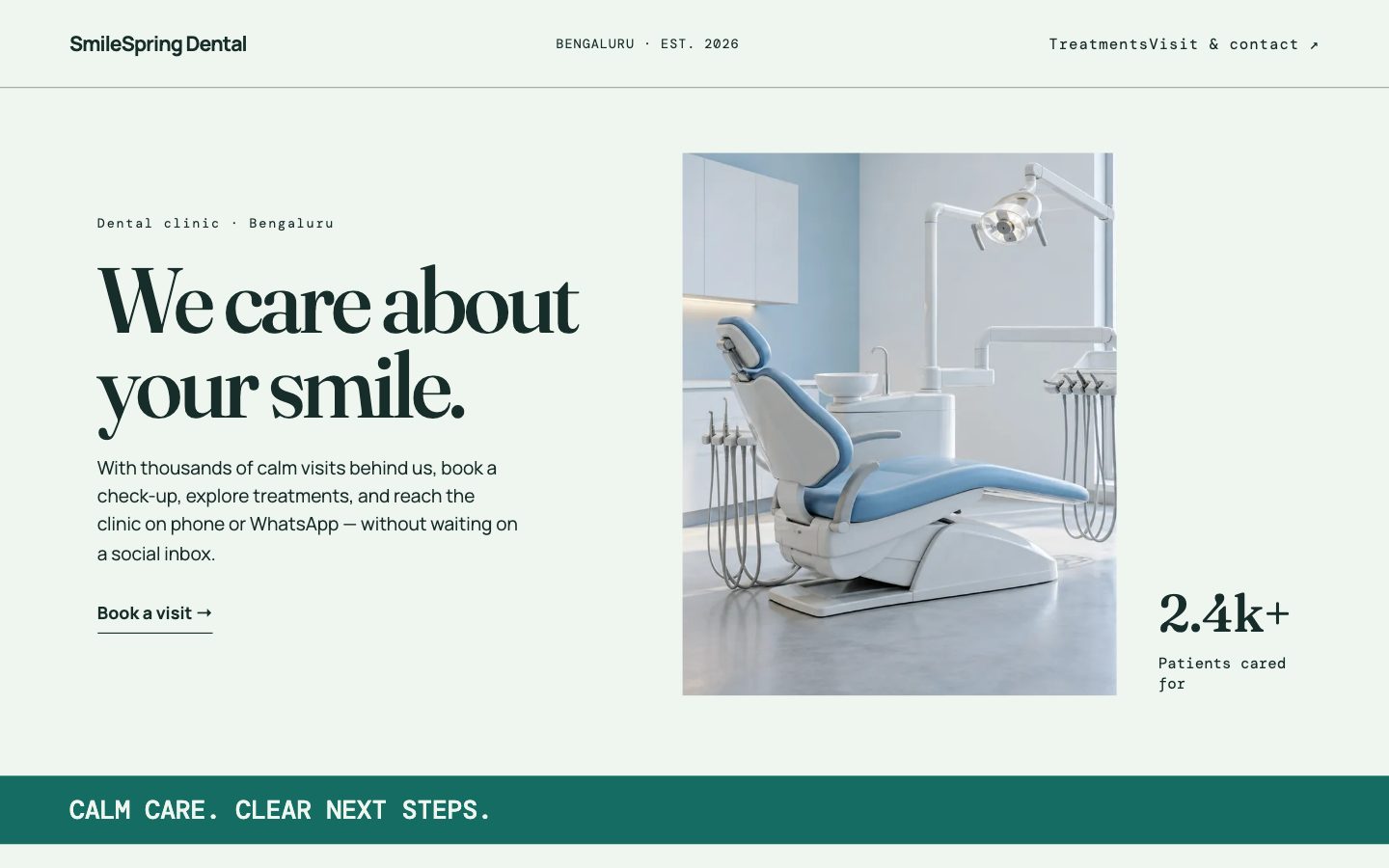 Dentists, Clinics & Diagnostics — Clarity website preview