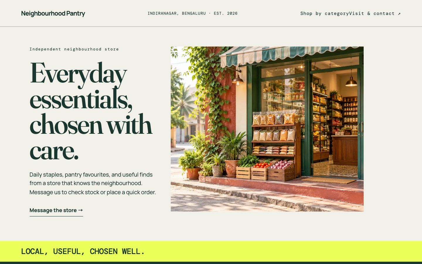 Departmental & Provision Stores — Neighbourhood website preview