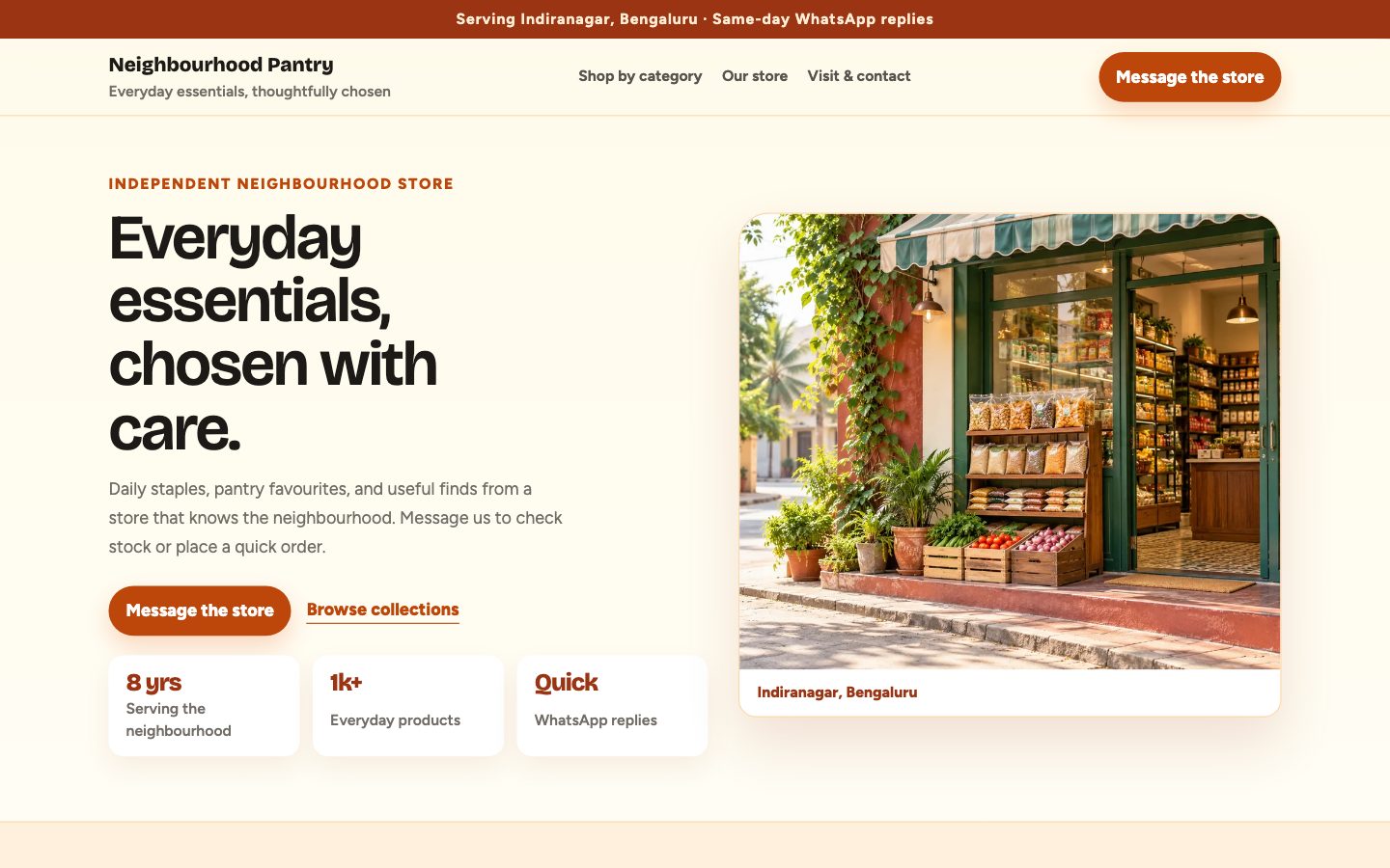 Departmental & Provision Stores — Storefront website preview