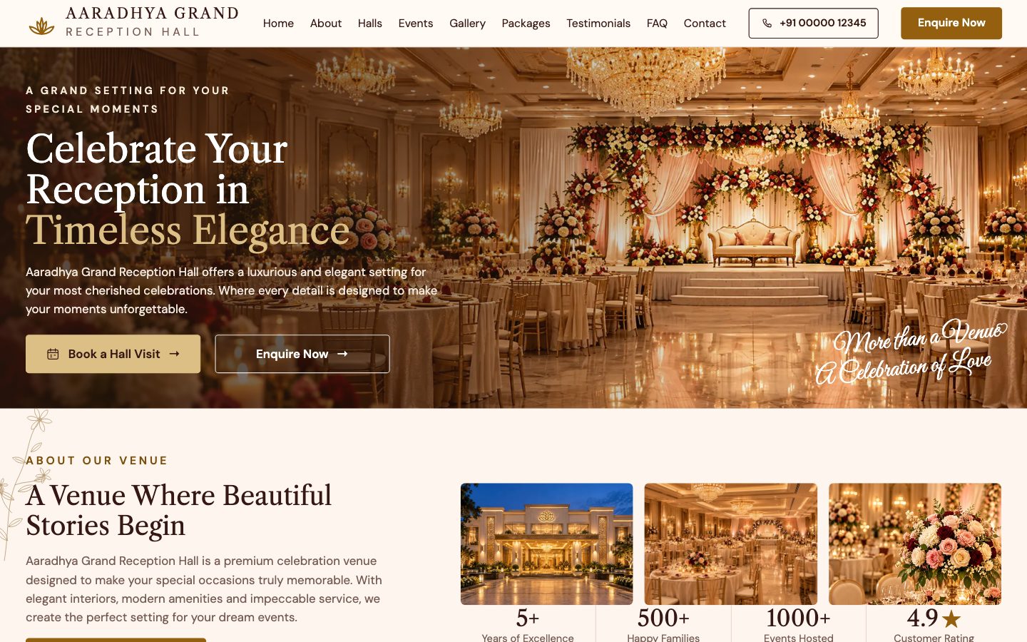 Event Planners — Grand Reception website preview