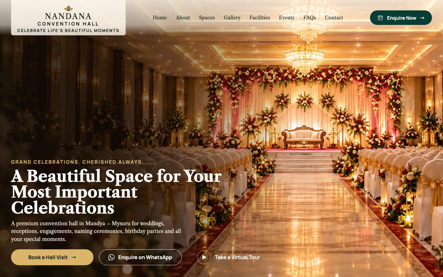 Event Planners — Nandana Convention website preview
