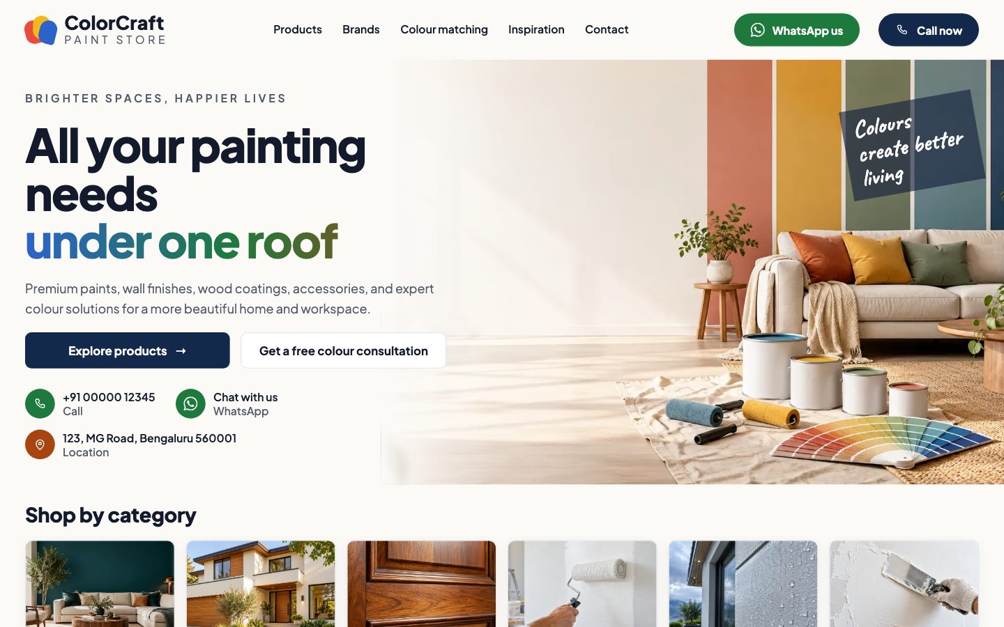 Hardware & Building Supplies — Color Craft website preview