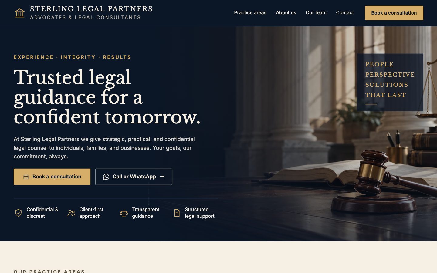 Law Firms — Sterling Guidance website preview