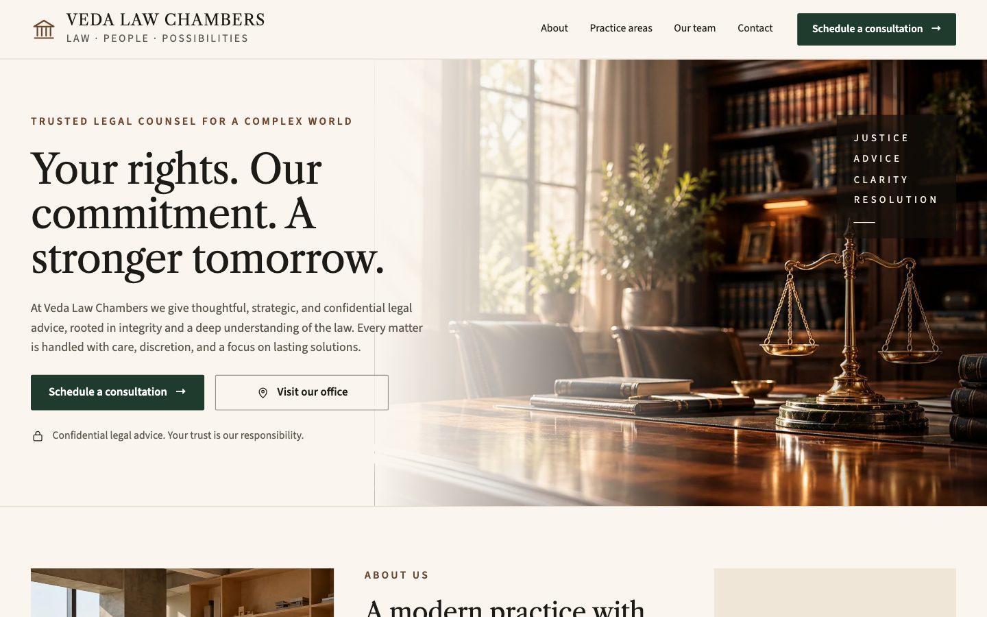 Law Firms — Timeless Counsel website preview