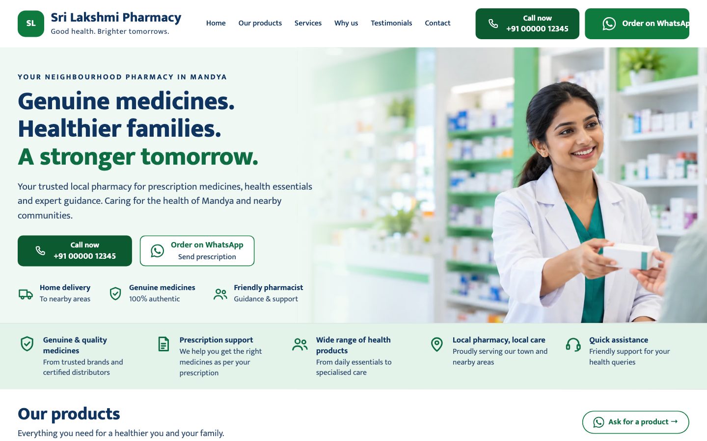 Pharmacies & Medical Stores — Family Pharmacy website preview