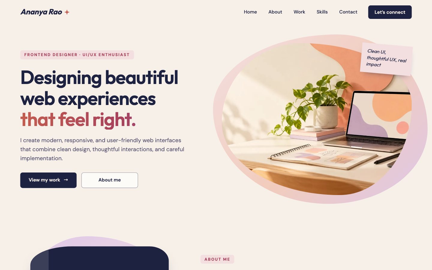 Professional & Developer Portfolios — Frontend Craft website preview