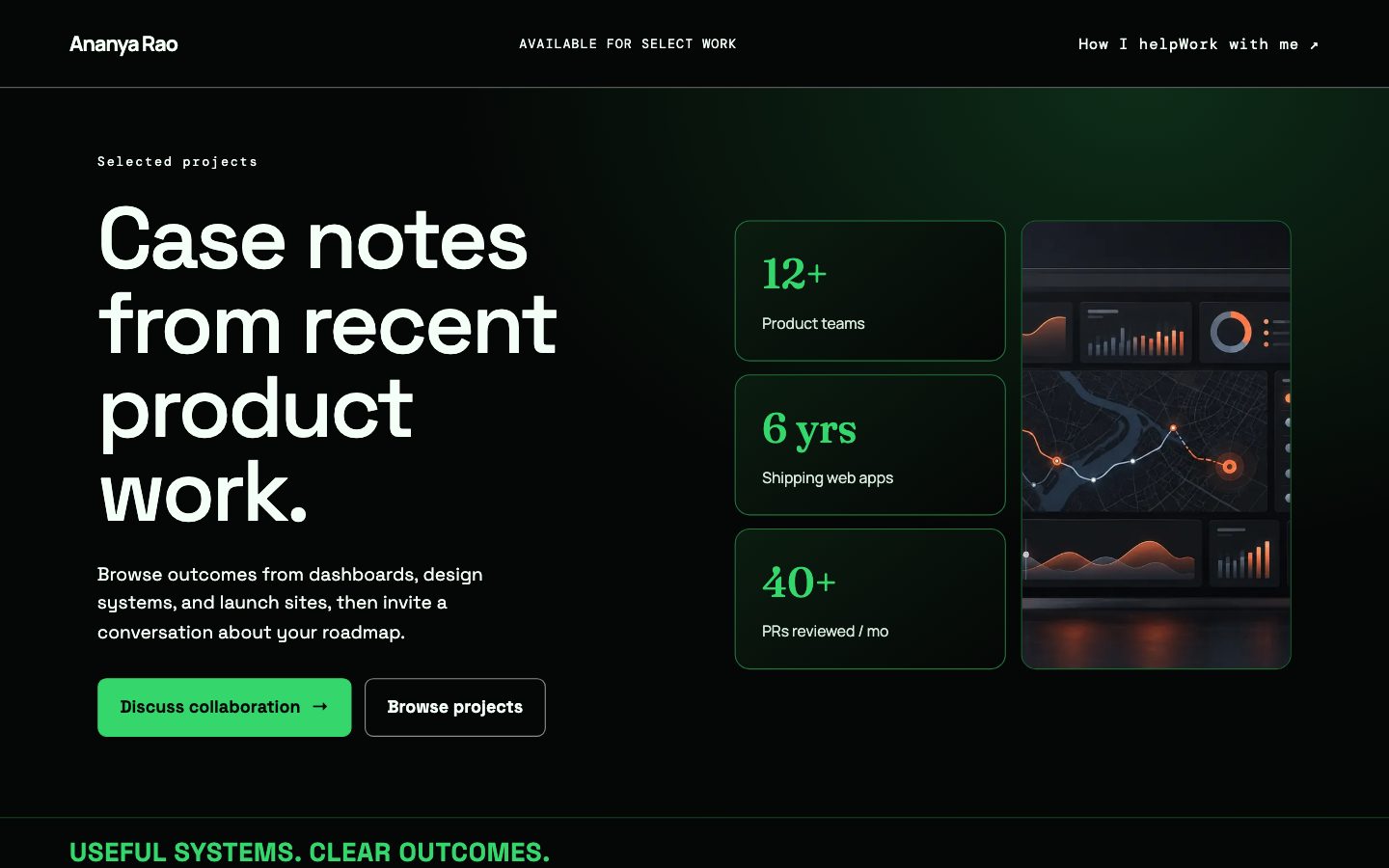 Professional & Developer Portfolios — Signal Studio website preview