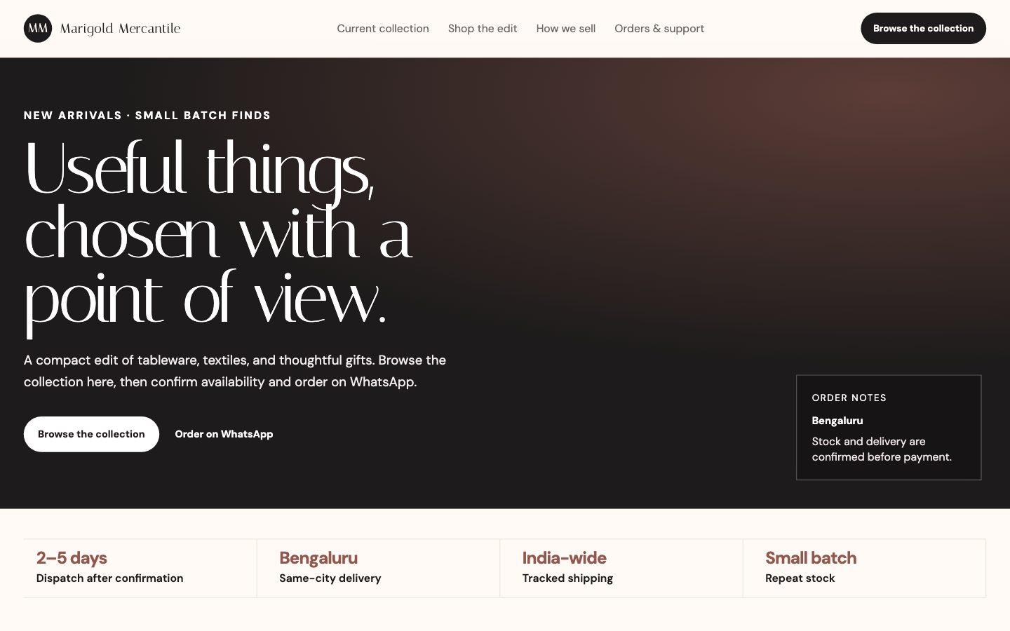 Social Sellers & Online Shops — Collection Edit website preview