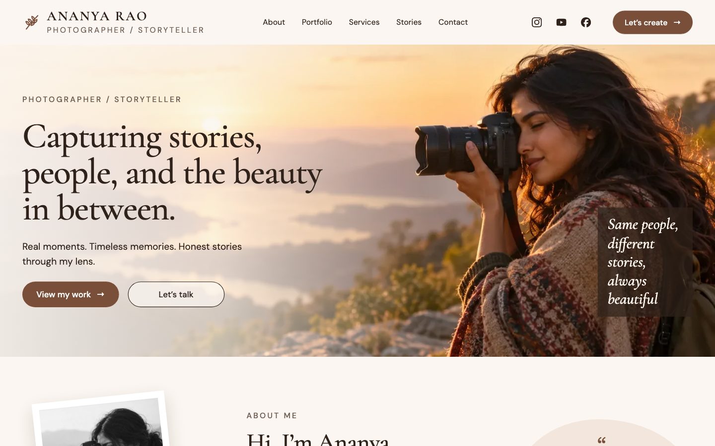 Wedding Photography & Studios — Photo Storyteller website preview