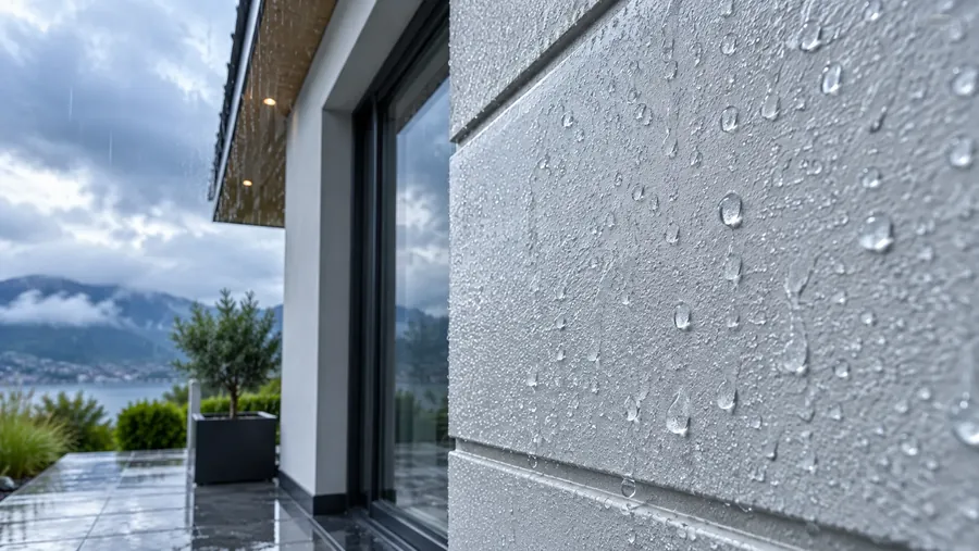 A waterproofed wall