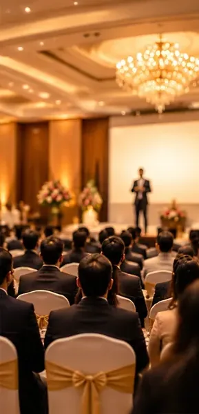 Guests seated for a corporate event