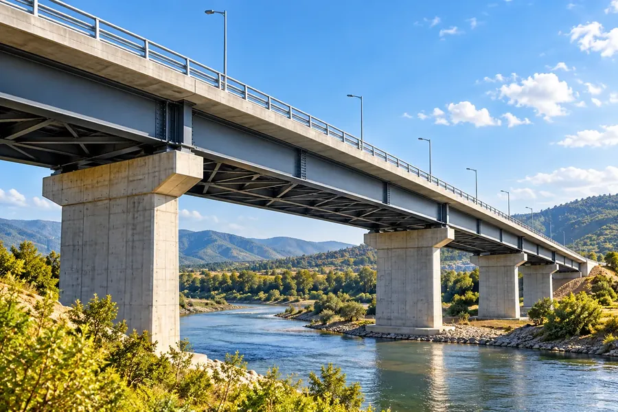 A concrete bridge