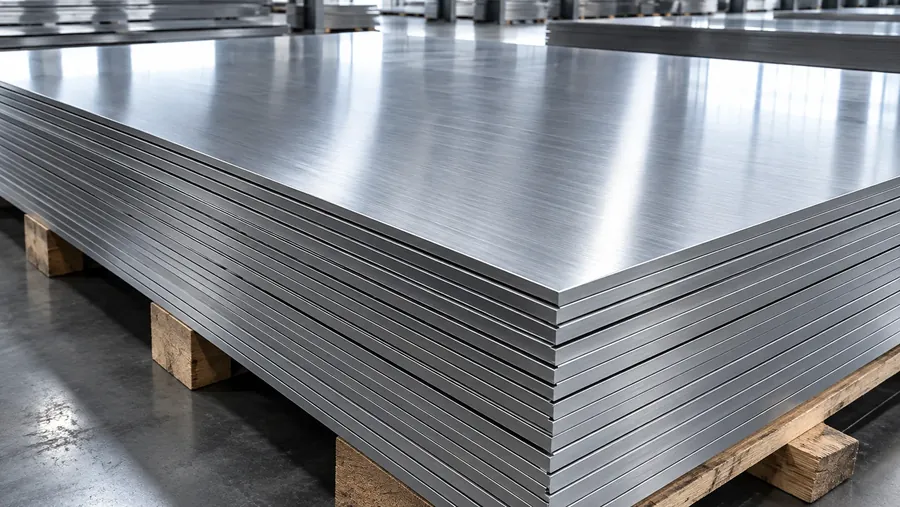 A stack of steel sheets