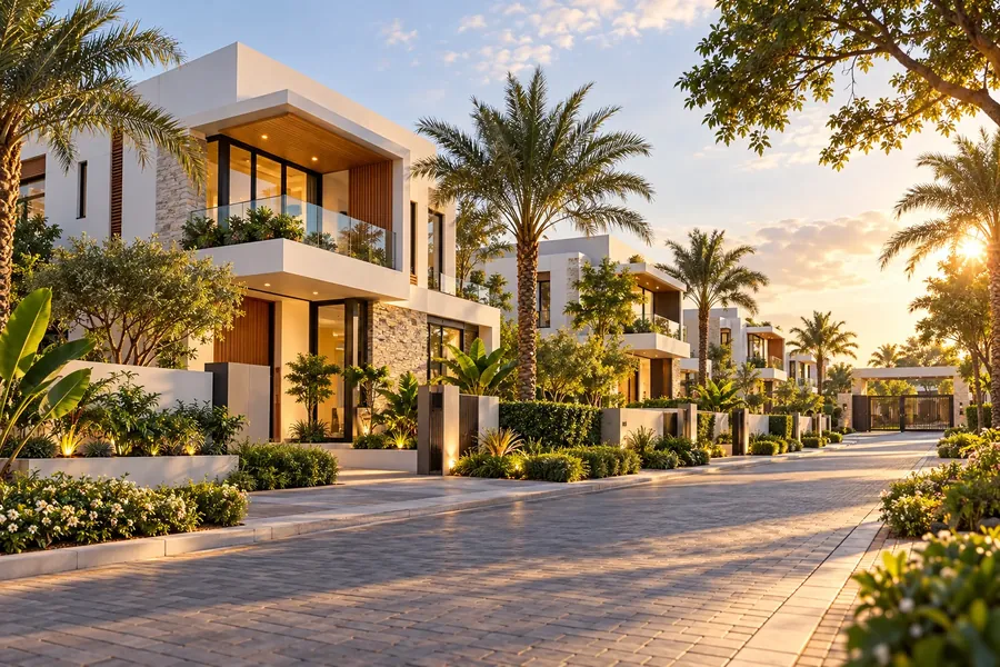 A row of new villas