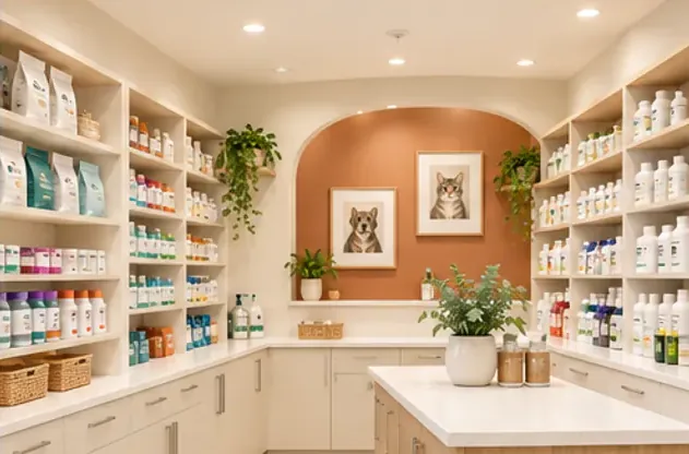 Pharmacy shelves