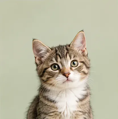 A tabby kitten