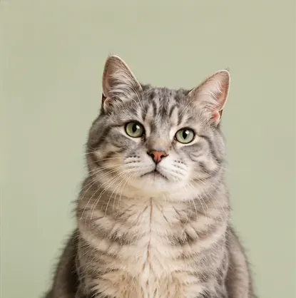 An older tabby cat