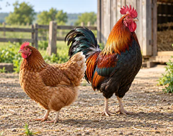 A brown hen